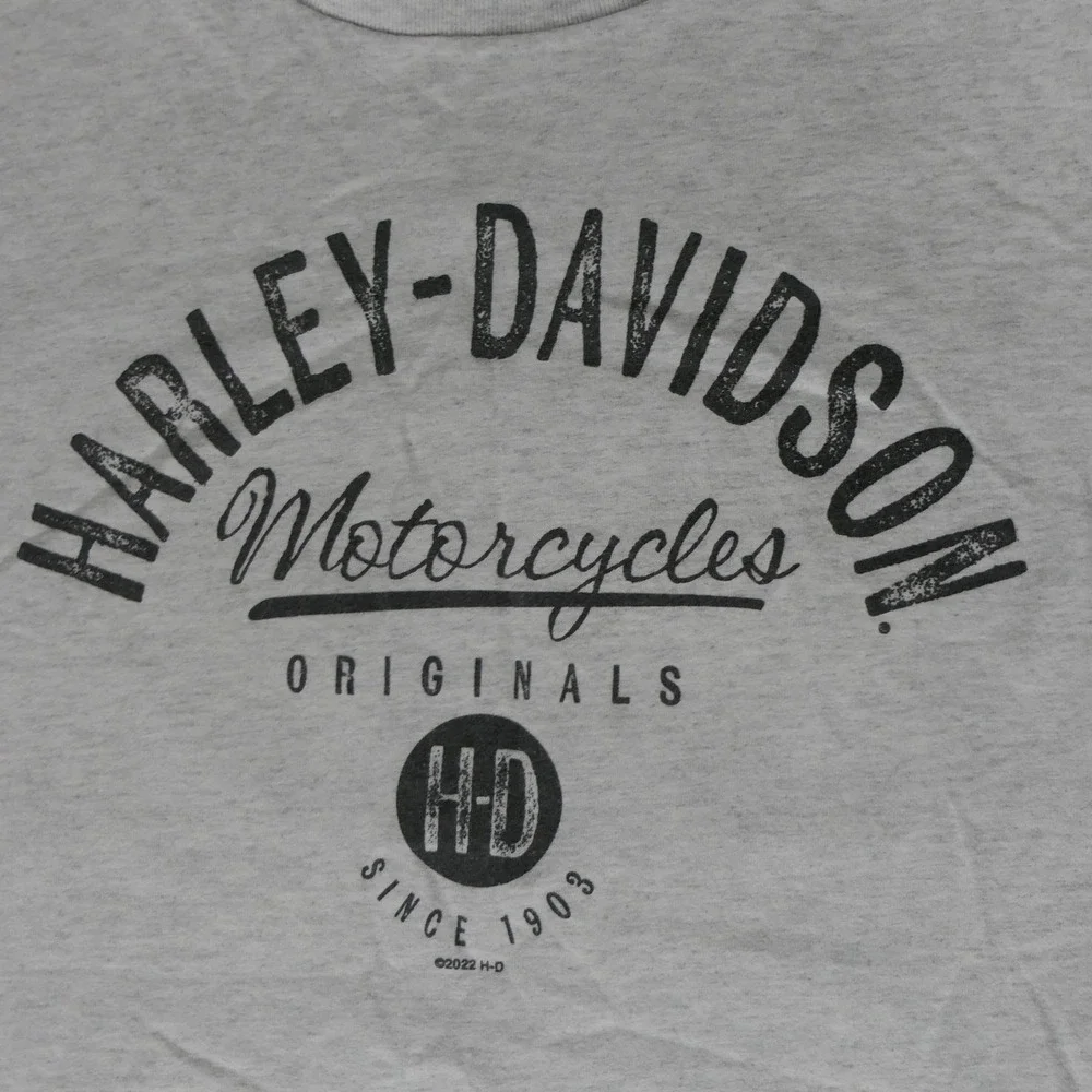 Harley-Davidson Mens T-Shirt XL Gray Perrysburg Ohio Biker Moto Tee Americana